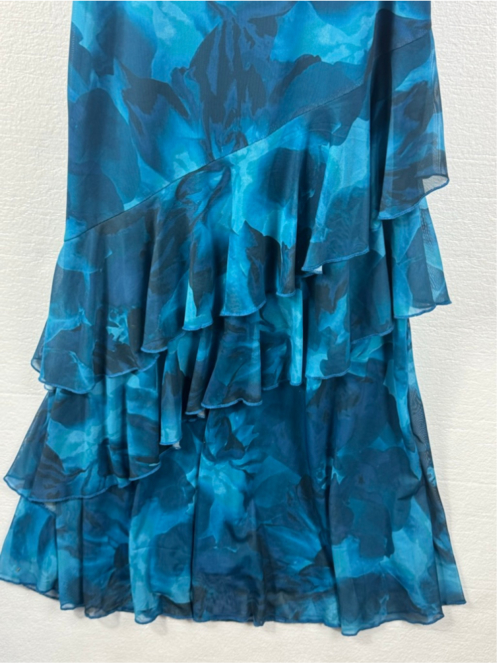 PrettyGarden Floral Beach Sundress Spaghetti Strap Tiered Maxi Dress size Medium - Picture 10 of 14